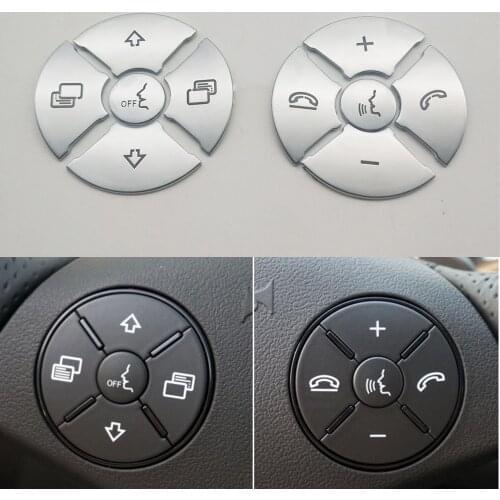 Steering Wheel Model Button Switch Sticker Cover Trim For Mercedes Benz R 2009-2017 ML GL 2010-2011 CLS 2008-2009 SLK 2009-2010