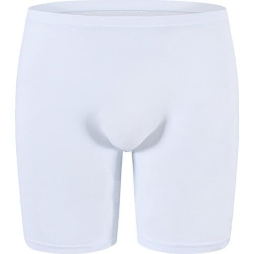 Eurosize mens ice silk boxers, three - point pants, loose mold cup anti - wear boxer casual sports underwear