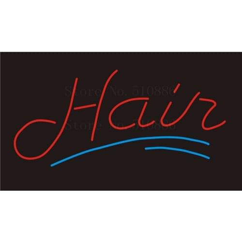 Custom NEON Sign Board Hair Salon Cut Restaurant GLASS Tube Bar Club Pub Display Store Shop Light Signboard Signage Signs 17*14"