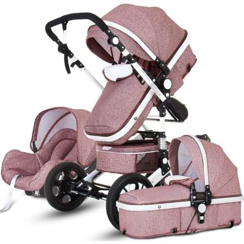 New Baby Stroller 3 In 1 Baby Stroller Luxury Travel Pram Carriage Basket Baby Car Seat and Baby Cart