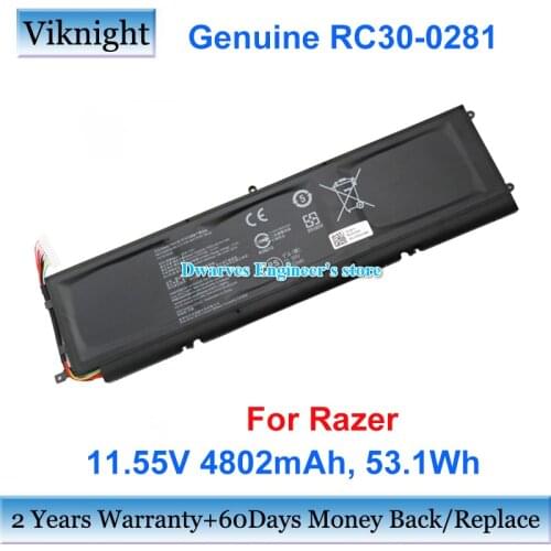 Genuine RC30-0281 RC300281 Battery For Razer Blade Stealth 2018 I7-8565U I78565U RZ09-0281 RZ09-02812E71 11.55V 4802mAh 53.1Wh