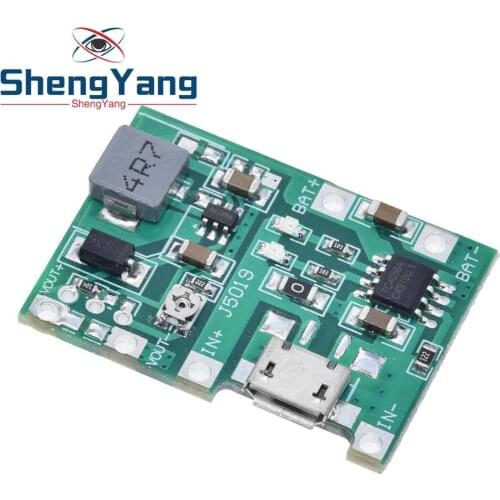 ShengYang NEW Lithium Li-ion 18650 3.7V 4.2V Battery Charger Board DC-DC Step Up Boost Module TP4056 DIY Kit Parts