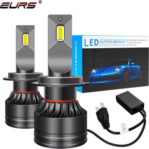 EURS 2PCS 110W H7 mini LED Car Headlight Bulbs Foco H4 H1 LED H11 9005 9006 Auto Headlamp 6000k 9000LM HB3 HB4 Fog Bulbs Car kit