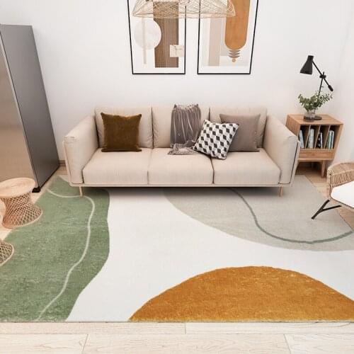 Nordic Ins Fresh Green Girls Rugs Children Soft Carpet Rugs for Home Living Room Shaggy Bedroom Rectangle Carpet Floor Mat
