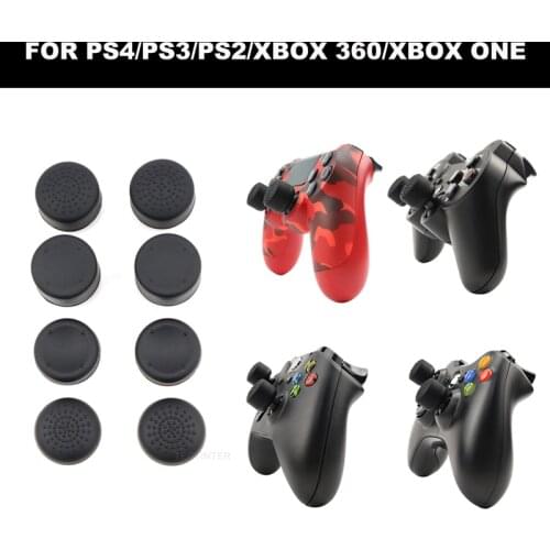 For PS4/PS5/PS3/PS2 8Pcs Silicone Analog Thumb Stick Joystick Grips Thumb Grip For Xbox 360/One Replacement Parts