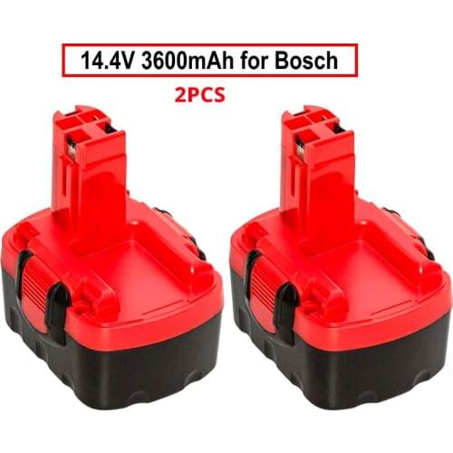 2PCS BAT041 BAT040 3600mAh Ni-MH 14.4V Replacement Rechargeable Battery for Bosch GSR14.4VE-2 PSR14.VE-2 BAT038 BAT140 BAT159