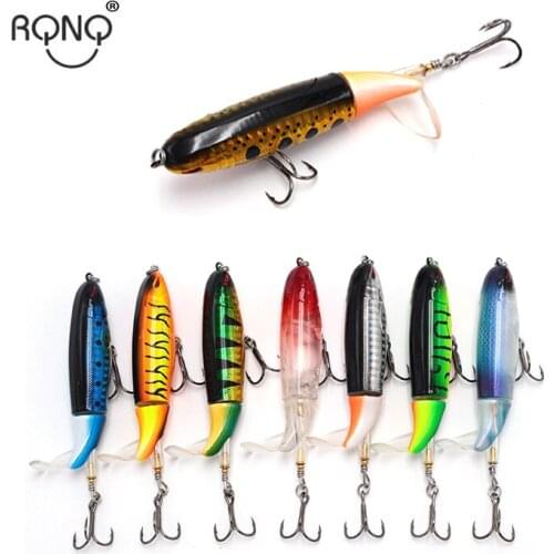 Rqnq 2020 New Spinner Spinner 13g 10cm Top Water Fishing Lure Hard Bait Plopper Soft Rotating Tail Bait Everything For Fishing