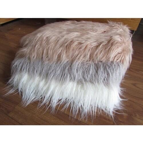 Super Soft Newborn Faux Fur Blanket Baby Photography Backdrop Fur Fabric Posing Blanket Fuzzy Bean Bag Cover Photography Props