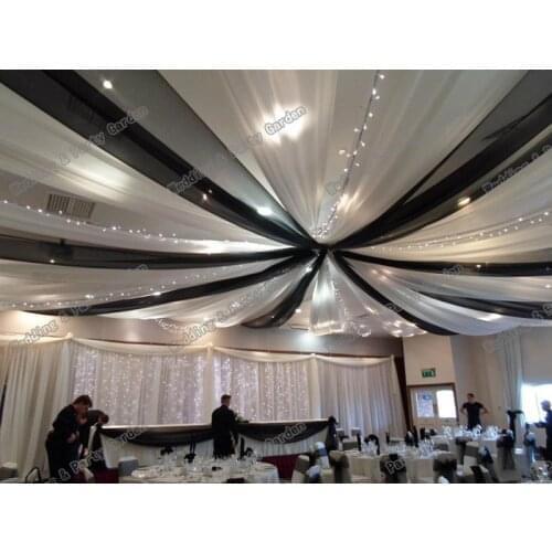 Wedding Ceiling Draper Canopy Drapery 10mx0.7m color mixture Luxury Wedding Roof Drape Wedding roof Decoration