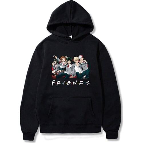 Oversized Hoodie Sweatshirt Women Men My Hero Academia Friends Polerone Bluza Damska Korean Clothe Streetwear Sweatshirt