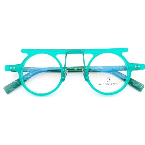 Belight Optiacl Vintage Acetate Round Shape Color Glasses Men Women Prescription Eyeglasses Retro Optical Frame Eyewear 2020258