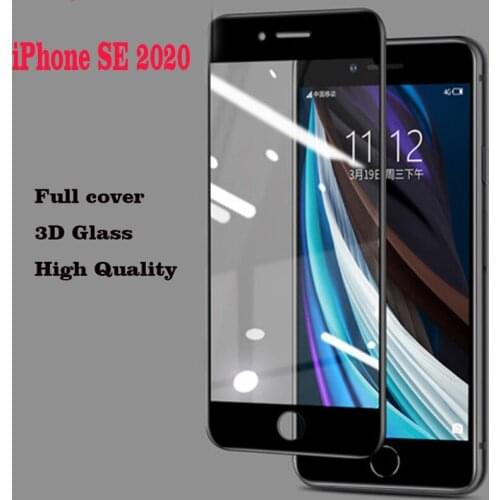 3D High aluminum Tempered Glass For iphone SE 2020 Screen Protector protective film For iphone SE 2020 glass