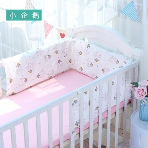Baby Bumper Crib Around Protector Pad Cotton Newborns Bumpers 180*30cm One-piece Baby Room Decor Cartoon Infant Crib Bedding Set