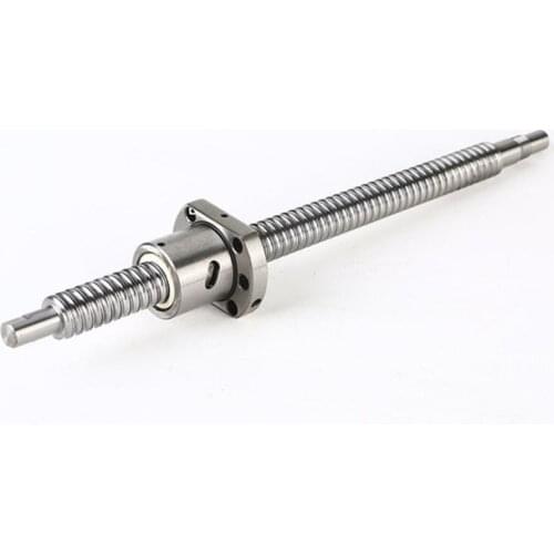 1pcs SFU1605 200 250 300 350 400 450 500 550 600mm rolled ball screw C7 with 1204 flange single ball nut