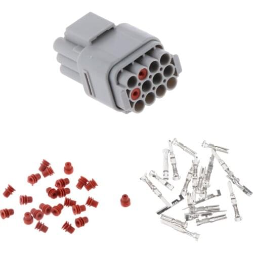12 Pin With Unidirectional Terminals Plug Waterproof Connector For