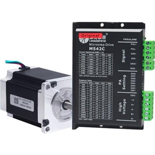 Leadshine 2-Phase Hybrid 57 Stepper Servo Driver Kit 2.3NM 5A 57CM23+M542C Stepper Driver