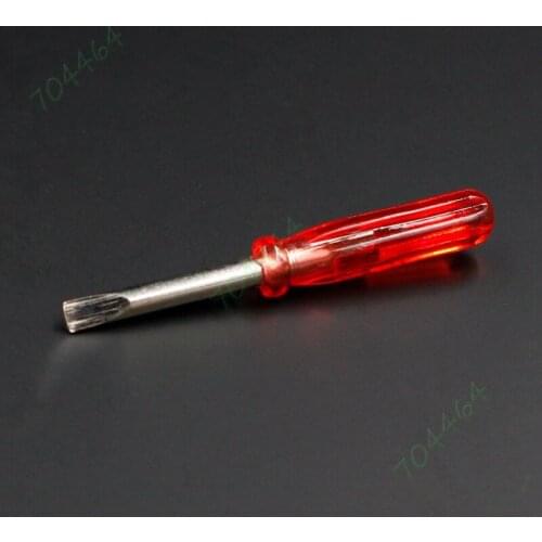 200pcs Wholesale 45mm x 3.0mm Mini Small Flat Slotted Word Screwdriver Repair Tool Red