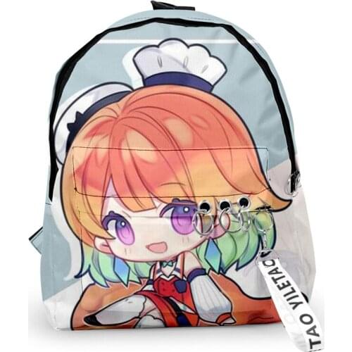 2021 Hololive Takanashi Kiara Men Women Backpack Fabric Oxford hanging buckle Style Girls Child School bag Travel Backpack