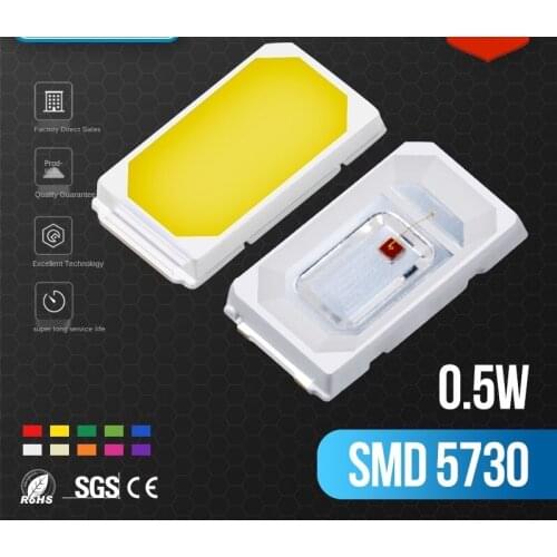 3000pcs/reel 0.5W SMD5730 Red Yellow Blue Emerald Green White Warm White Pink Purple LED 5730 SMD Lamp Bead