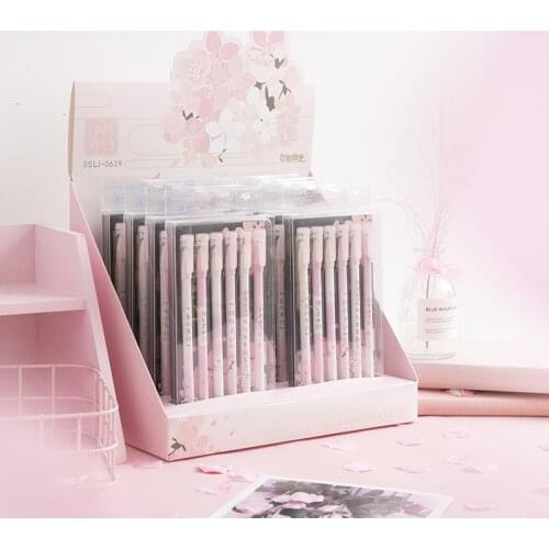 8 pack/lot Cherry Blossoms Alumni Book Gel Pen Signature Pen Escolar Papelaria School Office Supply Promotional Gift