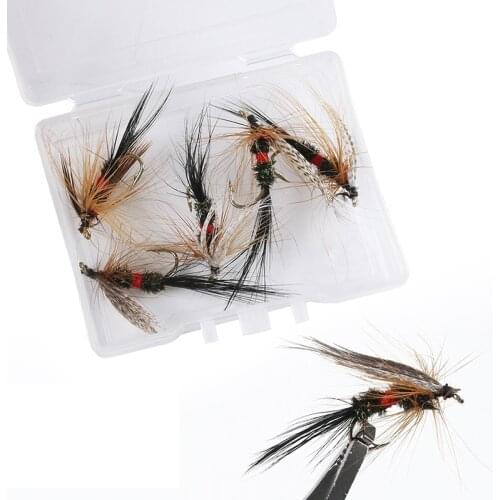 Balight 5/10pcs Deer Hair Material Fishing Fly Lures Insect Dry Floating Type Insect Artificial Bait Trout Bait Fishing Tackle