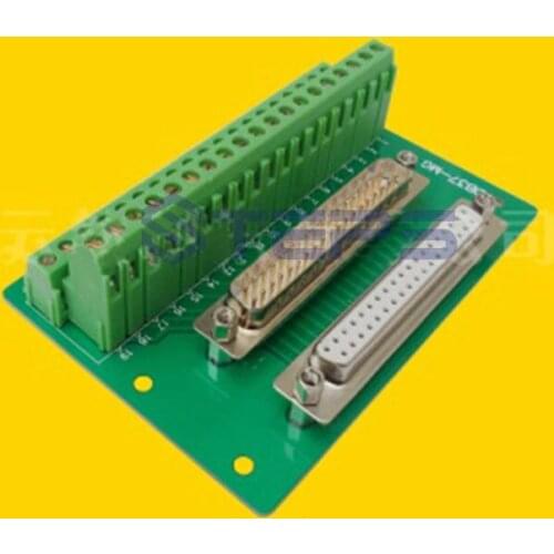Free shipping DB37 one male+one female 37 pin adapter plate parallel port DR37 breakout board