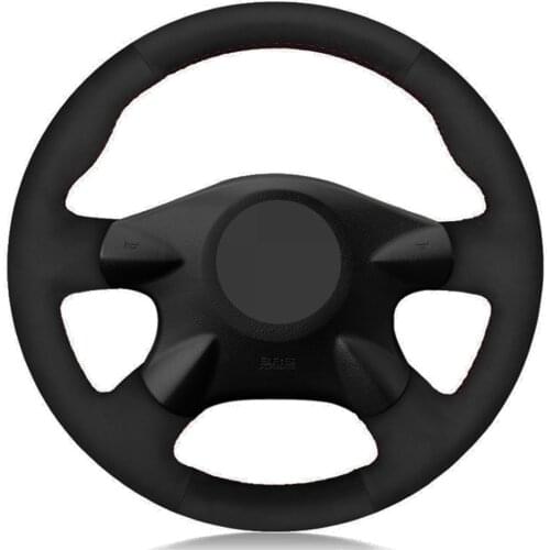 Car Steering Wheel Cover Black Suede For Nissan Primera (P12) X-Trail (T30) 2001-2007 Terrano 2 2002-2006 Samsung SM3 2005