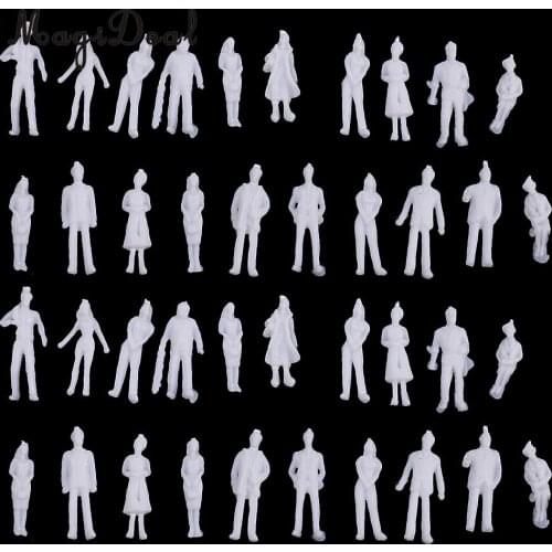 40pcs miniature figure 1/100 Architectural human scale diorama model ABS plastic people