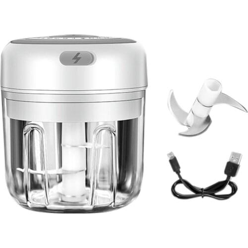 250ml Mini USB Wireless Electric Garlic Masher Press Mincer Sturdy Vegetable Chili Meat Grinder Food Chopper Kitchen Gadget Tool