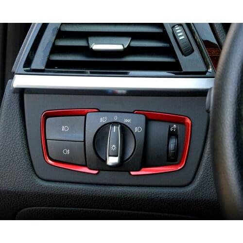 ABS Chrome Headlight Switch Frame Trim Adjustment Circle Sticker Case For BMW F30 F31 F32 F34 3 4 Series 320 328 Car Accessories
