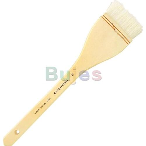 HWAHONG Artist Background Painting Paint Brushes Wide Flat Flat Brush 100 Series,Goat hair,No. 1, 2, 3, 4, 5, 6, 7, 8, 9