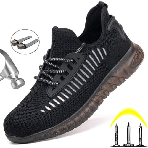 Lightweight Safety Shoes Male Indestructible Shoes Safety Boots Work Sneakers Steel Toe Shoes Men Work Shoes Puncture-Proof 2021