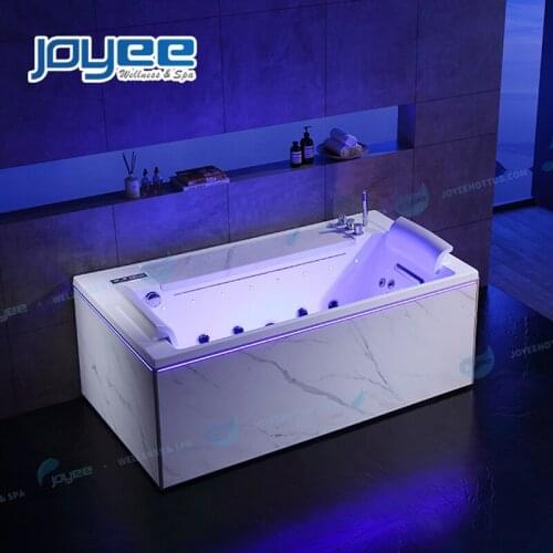 JOYEE Pure White Acrylic Large Size Modern Freestanding Massage Bathtubs For One Person Bath Sex Spa Hot Tub