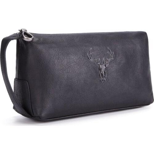 Fashion Genuine Leather male clutch bags Real leather men card holder wallet business Male Clutches coin purse mobile phone bag