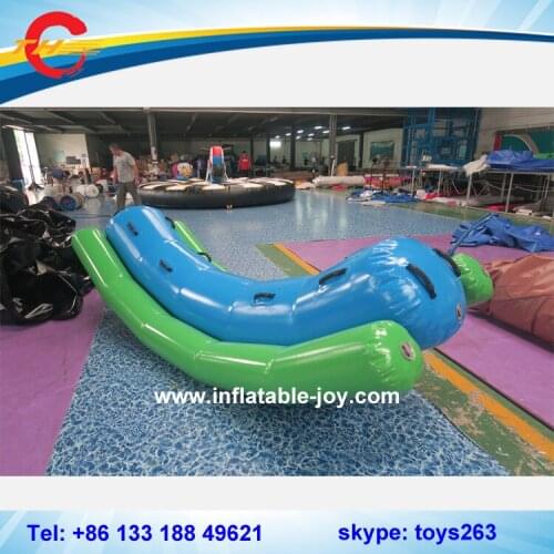 Free shipping inflatable water toys for sale, cheap inflatable water floating seesaw for water park