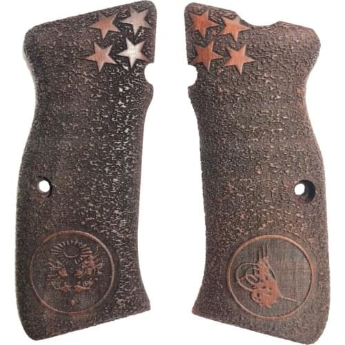 Unshakable Mega Kýlýnç Ottoman Tuğra and Starboard Model Star Laser Cut Red Wooden Grip