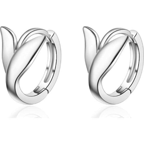 New Creative Design Fashion Mermaid Tail 925 Sterling Silver Jewelry Ear Buckle Temperament Fish Simple Earrings SE858