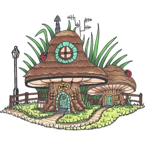 Mushroom Castle Transparent Clear Silicone Stamp/Seal for DIY scrapbooking/photo album Decorative clear stamp A7158