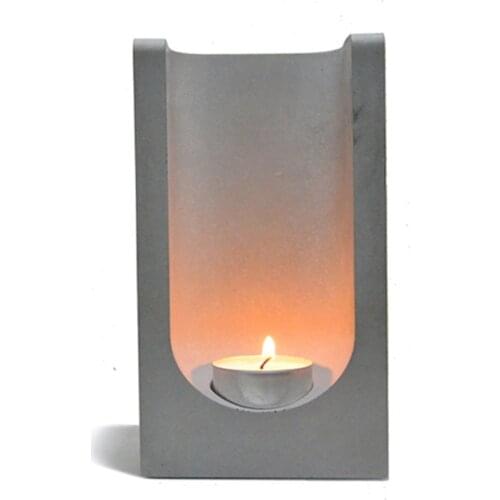 Silicone Mold Candlestick Concrete Aromatherapy Candle Cup Mould Home Office Decoration Tool