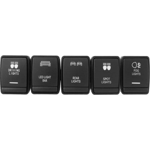 LED Light Push Switch Rocker Switch Button 12V 3A Fog Driving Spot Rear LED Light Bar for Nissan Navara NP300 Pathfinder X-Trail