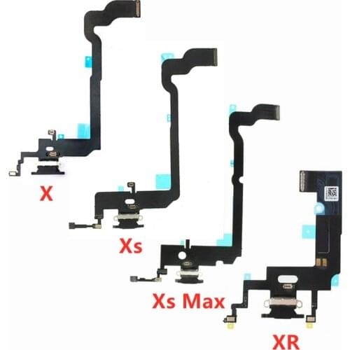 USB Port Charger Dock Plug Connector Charging With Microphone Mic Flex Cable Replacement Parts For iPhone Xs Max XR X