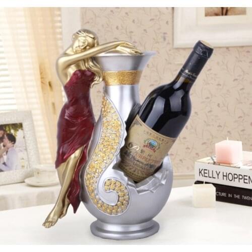 Resin Wine Girl Wine Rack Best Bottle Holder Egyptian Goddess Wine Stand Accessories Home Bar Decor Wine Holder Gift