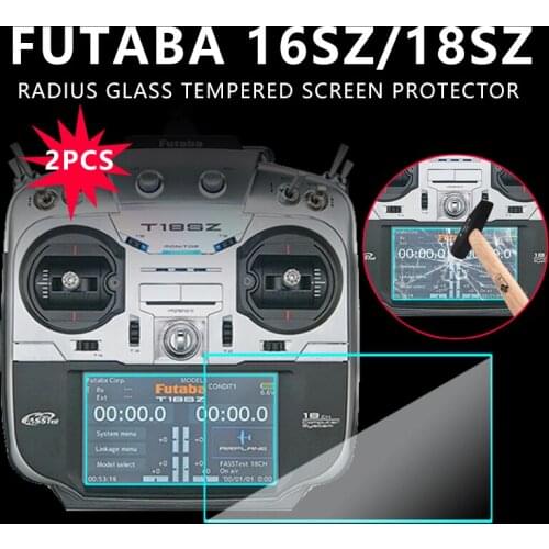 FUTABA 18SZ 16SZ Radius Glass Screen Protector Tempered Radio Remote Control Controller RC Cart Transmitter Case Sac Protection