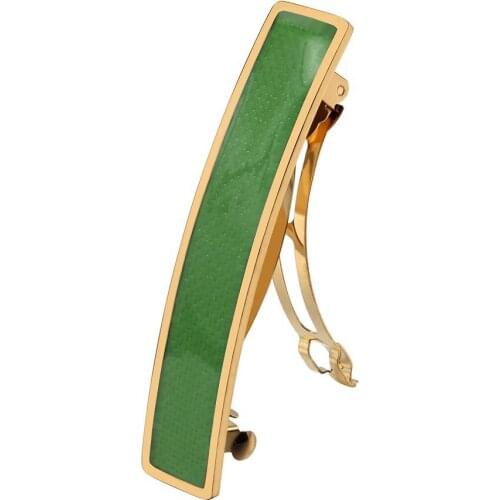 Green carbon fiber Spring clip stainless steel women hairpin headwear