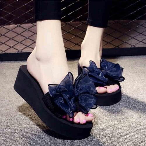 Platform Wedges Slippers Women Sandals New Female Shoes Fashion Heeled Shoes Muller Summer Mujer Casual Slides Slippers Women