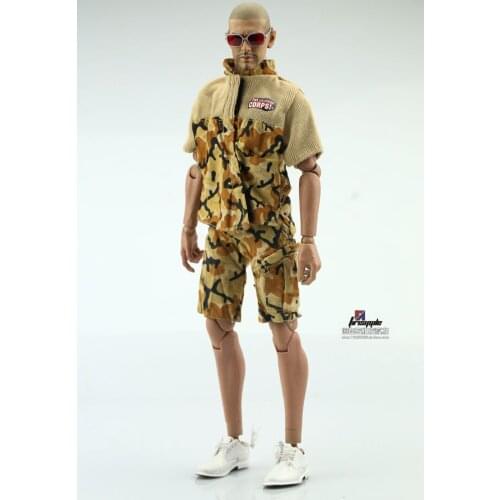 1/6 Trend Soldier Clothing Camouflage Short Sleeve Pants Casual Wear Desert Camouflage 12-inch Dolls Available In Stock