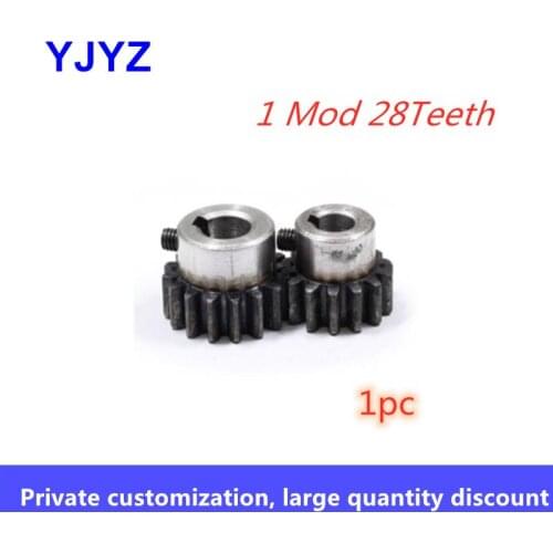 1pcs 1M28T 1 Mod 28Teeth Spur gear metal motor boss gear inner hole6/6.35/7/8/10/12 gear rack transmission RC