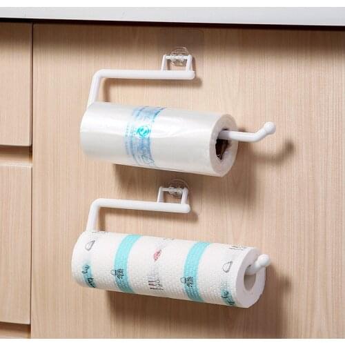 1PC Kitchen Paper Roll Holder Adjustable Towel Hanger Rack Bar Cabinet Rag Organizer Hanging Shelf for Home Bathroom Accessories