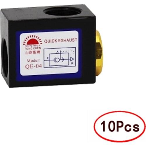 10Pcs 1/8" 1/4" 3/8" 1/2" Pneumatic Air Quick Exhaust Valve QE-01 QE-02 QE-03 QE-04 Vent Valve QE 01 02 03 04