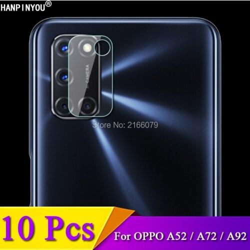 10Pcs For OPPO A52 /A72 / A92 6.5“ Anti-Scratch Clear Rear Camera Lens Protective Protector Cover Soft Tempered Glass Film Guard